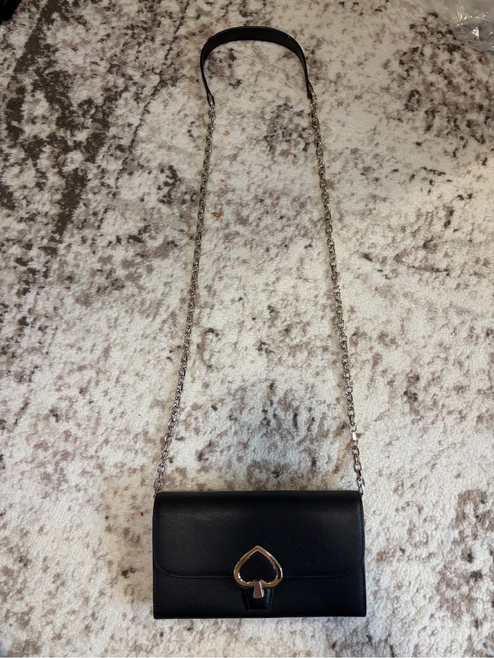 kate spade Black Leather Wallet with Gold Spade Clasp - Picture 8 of 9